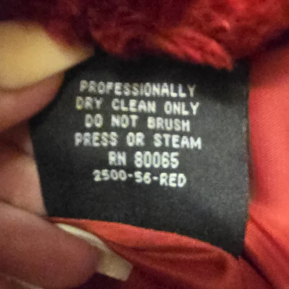 Olympia Red Faux Fur Jacket - Picture 6 of 6